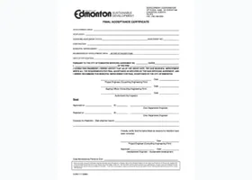 Certificate of final acceptance