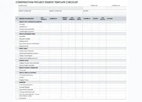 Project startup checklist