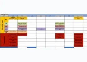 Construction site six-week look ahead schedule