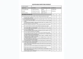 Scaffold inspection checklist template