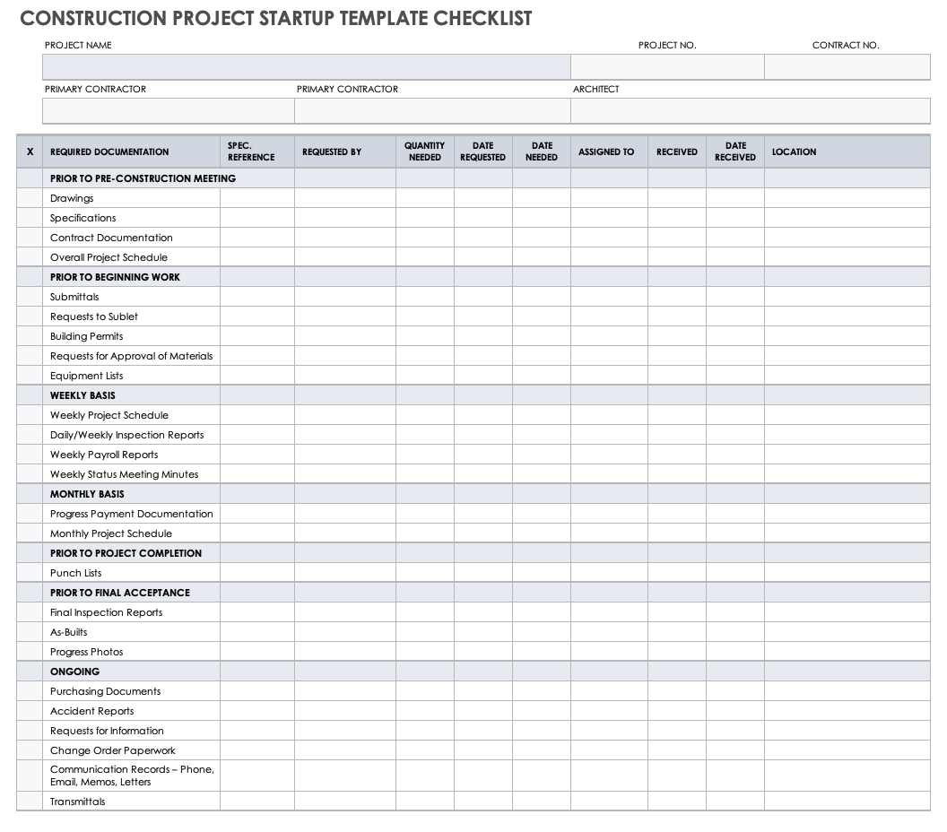 Construction-Project-Startup-Template-Checklist